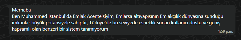 Mehmet Turkey WhatsApp Testimonial